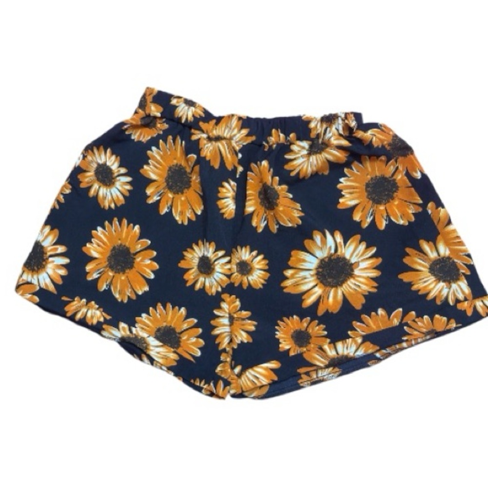 Floral High Waist Women's Shorts Size XL